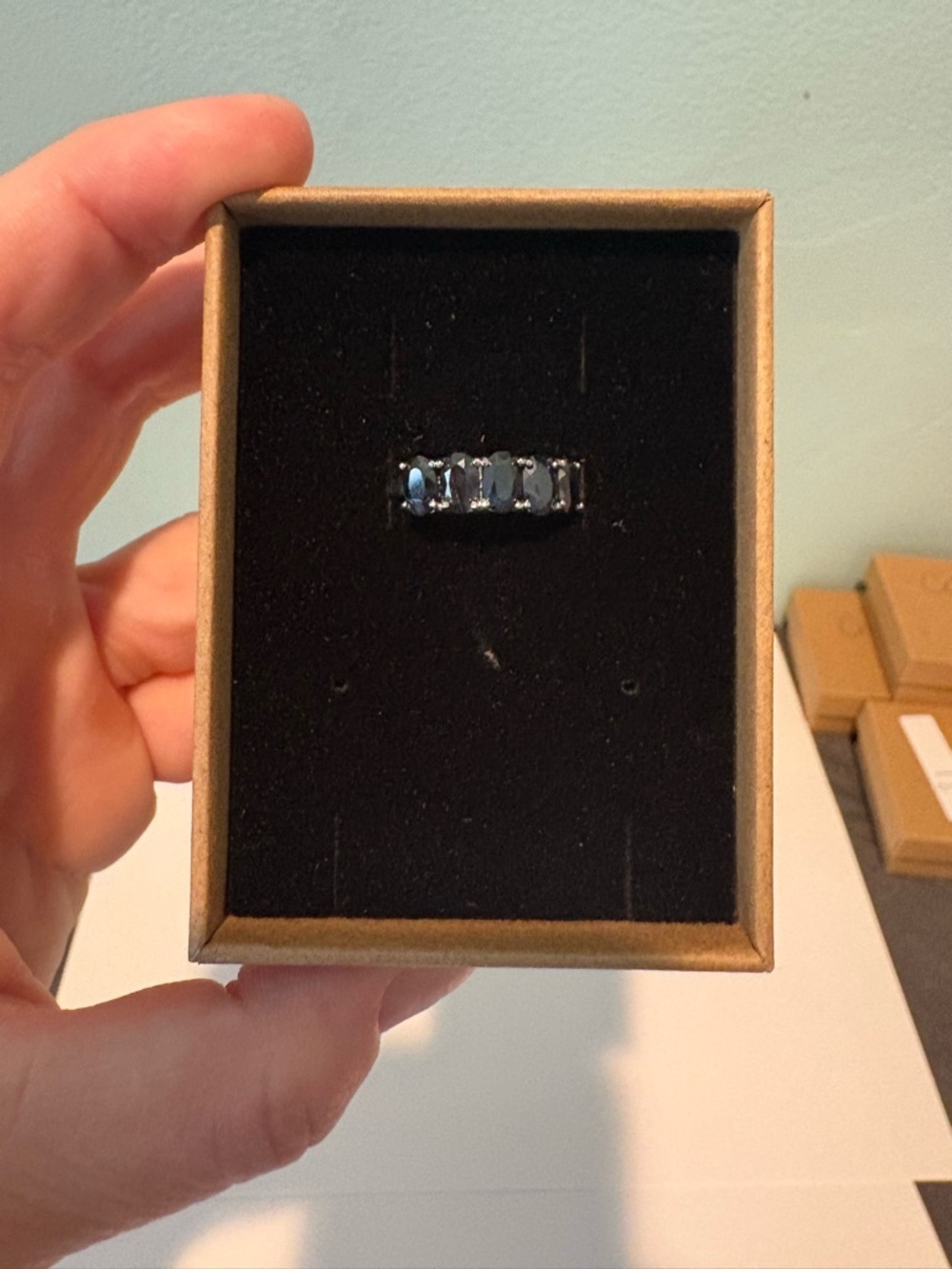 Sterling Silver 925 Natural Sapphire Ring - Women Jewelry